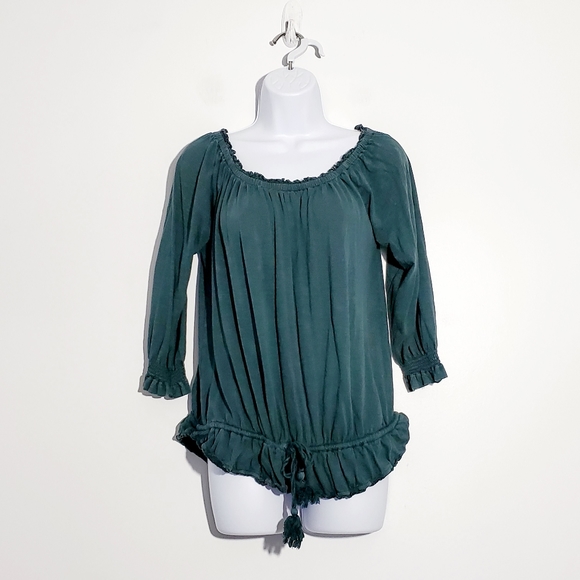 William Rast Tops - William Rast green off the shoulders top